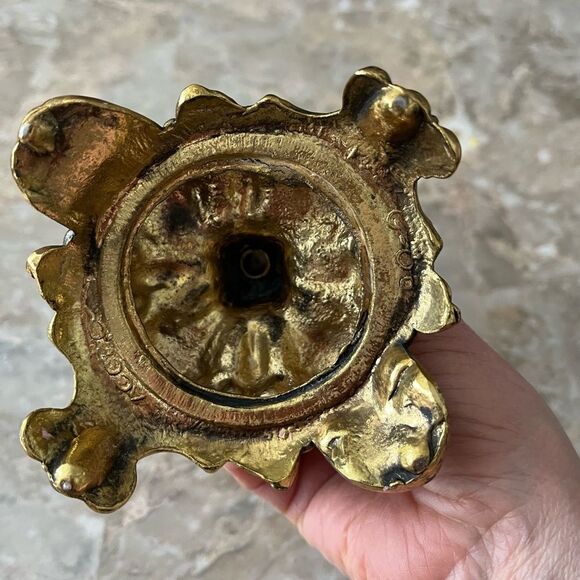 Beautiful vintage bras and glass candleholder stick; elegant and classy, 7 x 4” - Picture 5 of 6